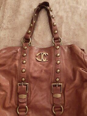 JUST CAVALLI LARGE LEATHER BAG